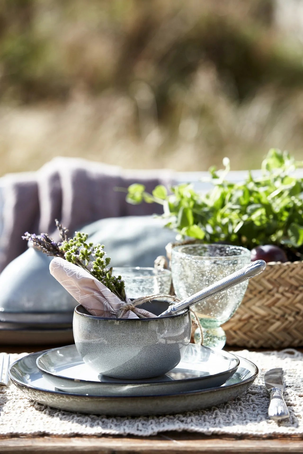 
Handcrafted Cereal Bowl "Amera" - Grey