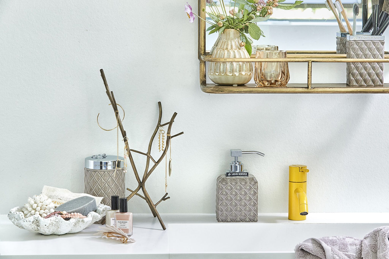 
Boîte de conservation « Portia » Ø 14 cm - Taupe
