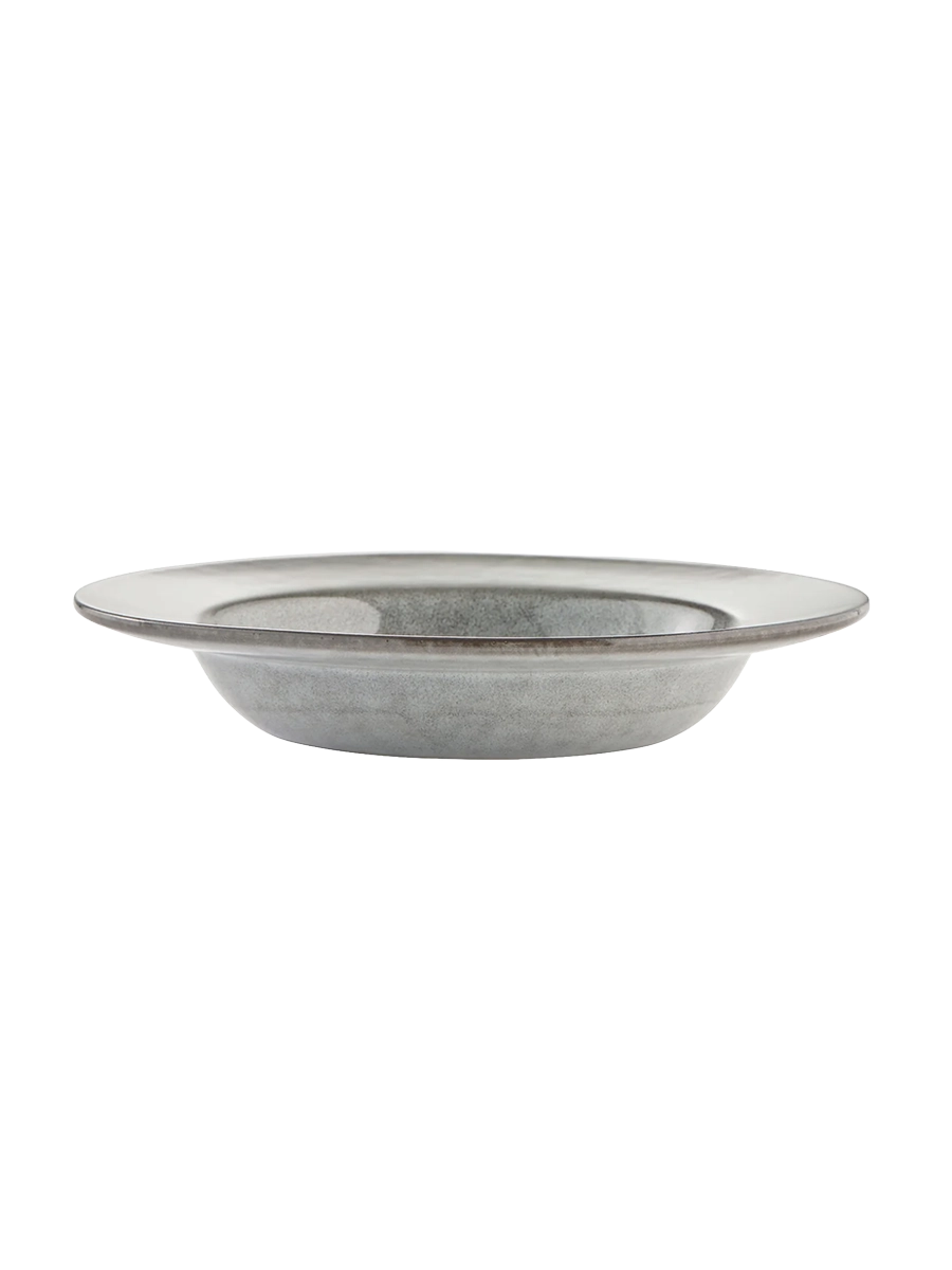 
Handmade Soup & Pasta Plate "Amera" - Grey