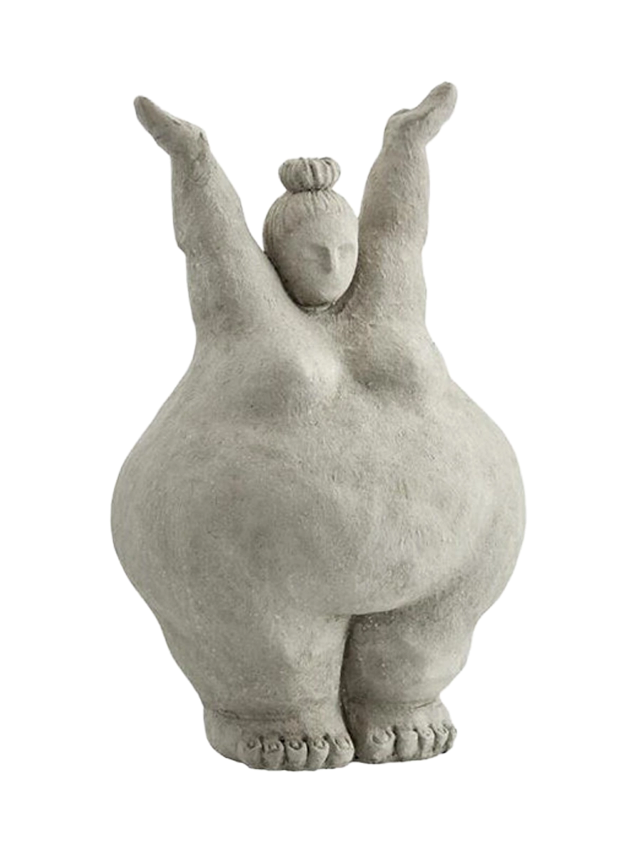 
Design Deko-Skluptur „Serafina stehende Frau“ - Grau