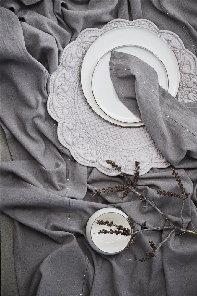 
Clara Salad and Dessert Plates with Gold Rim, Set of 6 - White