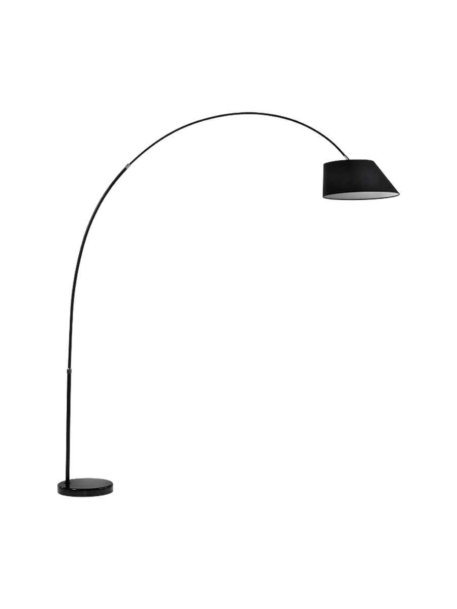 
Lampadaire réglable « Maja » avec socle en marbre - Noir