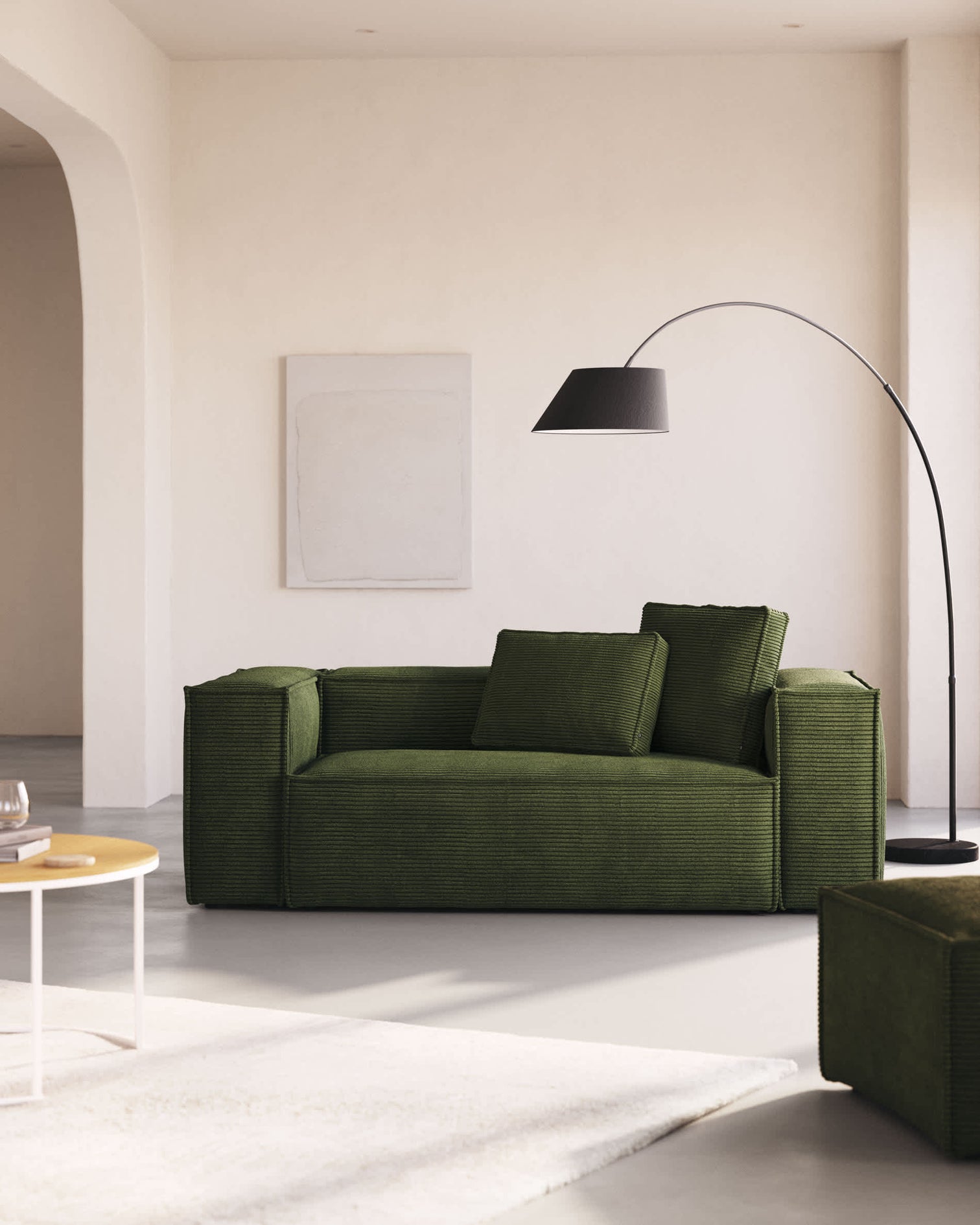
Lampadaire réglable « Maja » avec socle en marbre - Noir