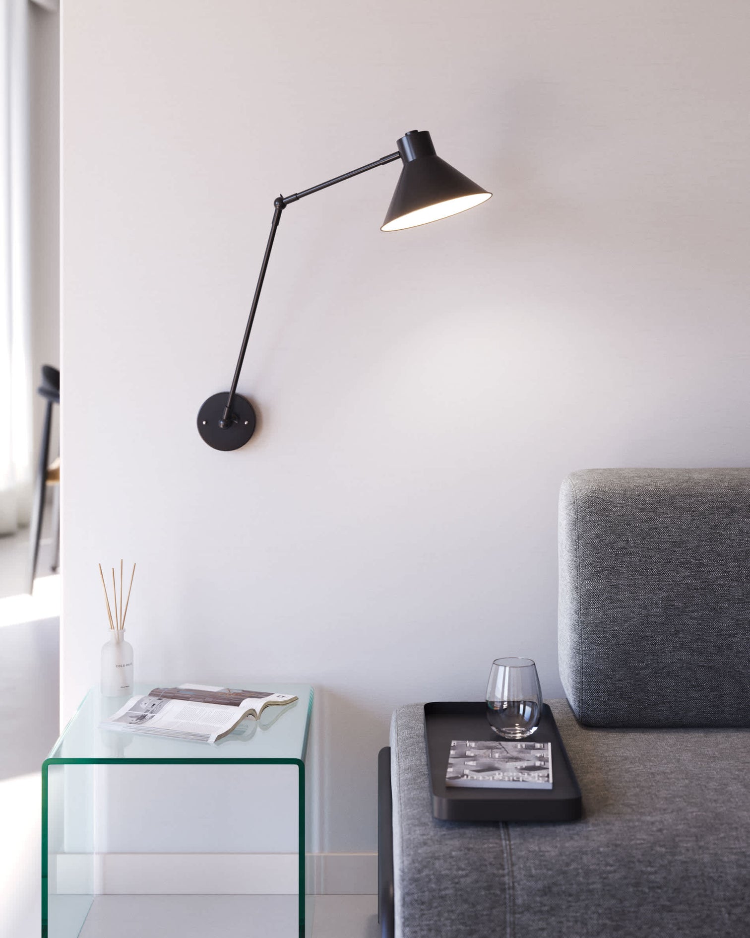 
Flexible Design Wall Lamp "Dione" - Black