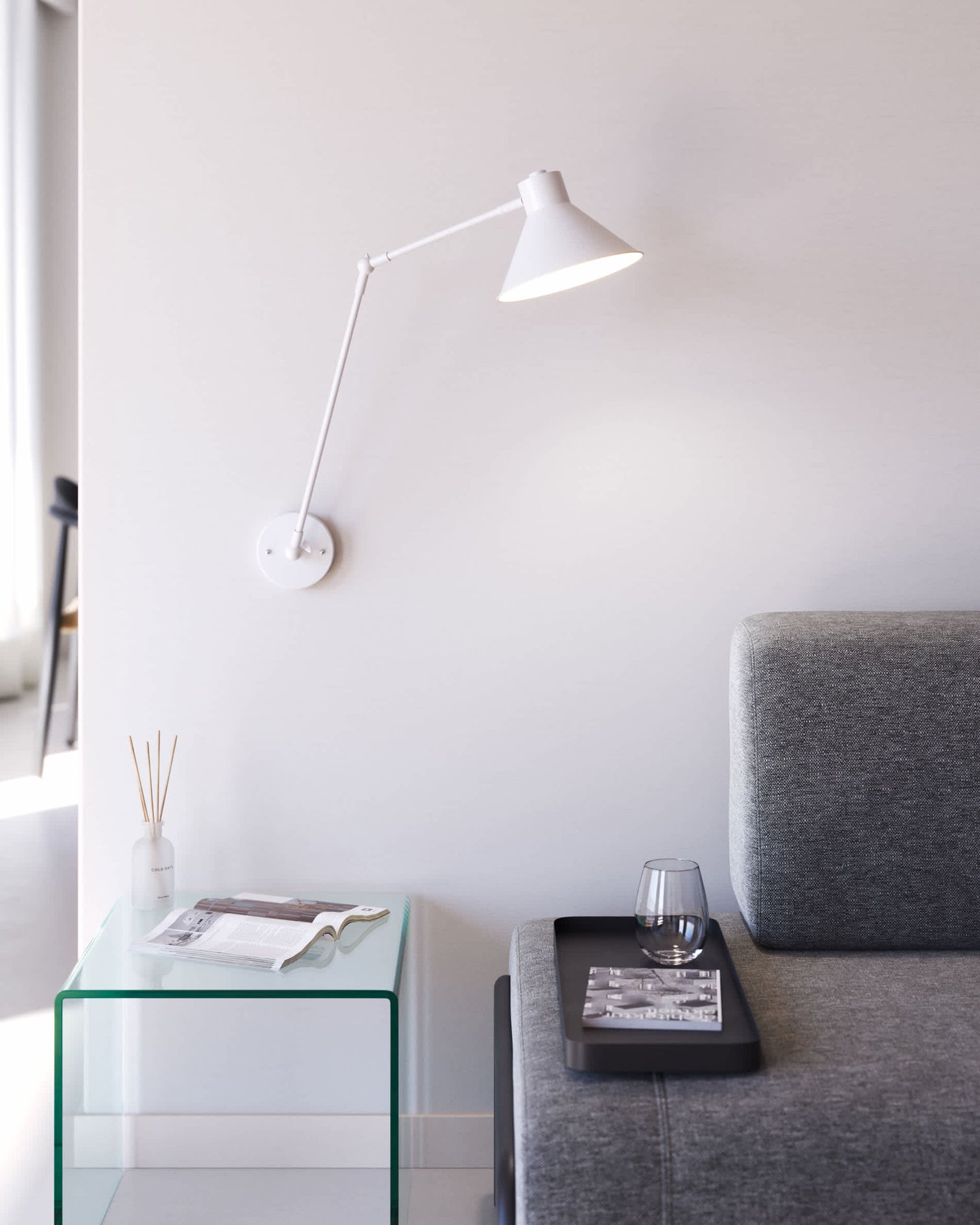 
Flexible Design Wall Lamp "Dione" - White