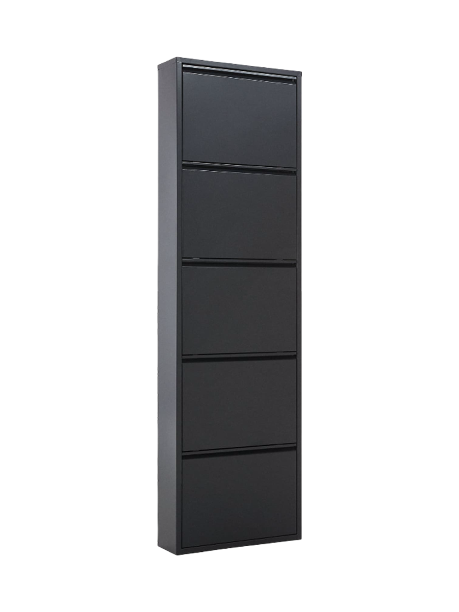 
"Odeo" metal shoe cabinet - Anthracite / 5-door