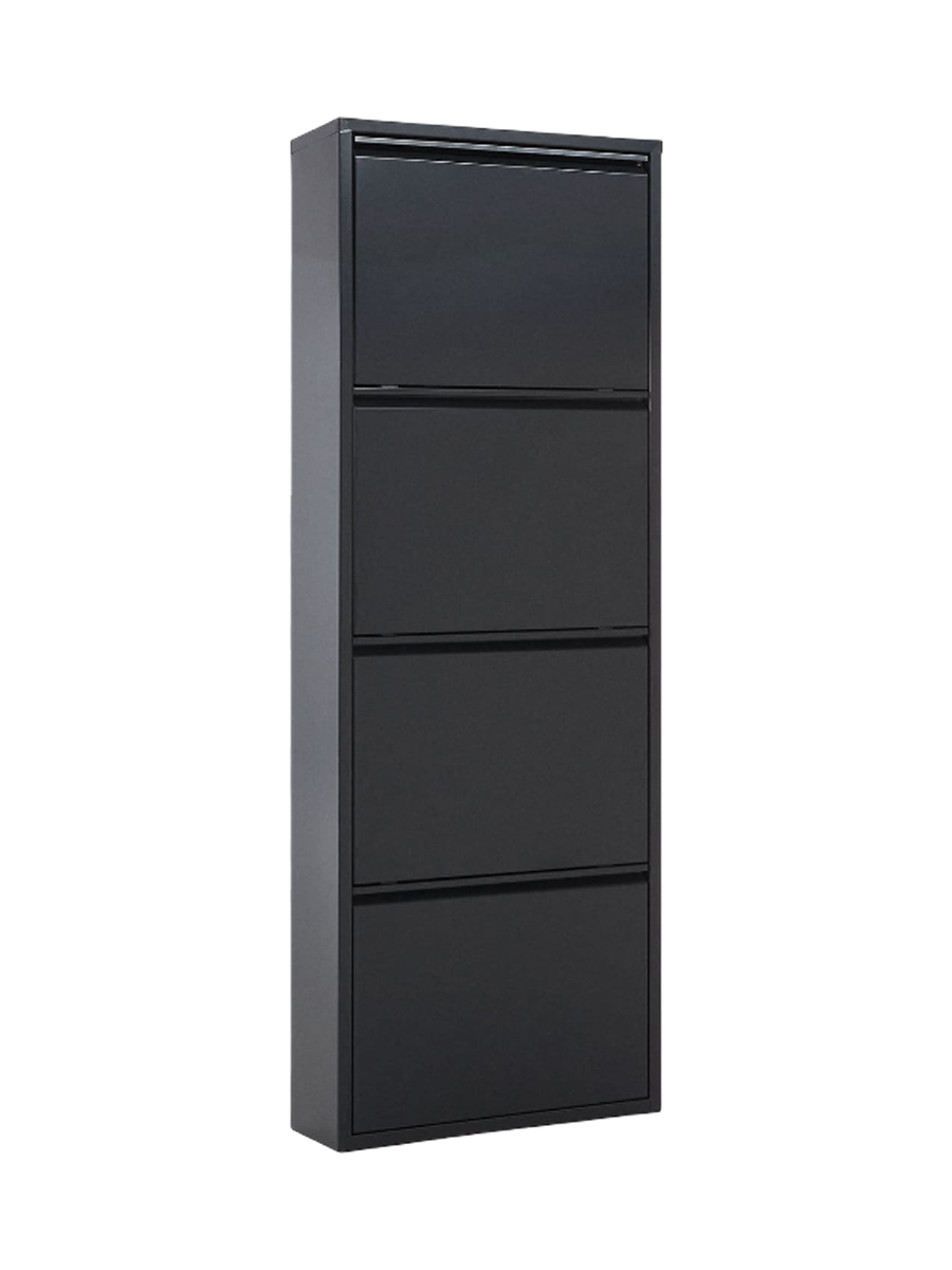 
"Odeo" metal shoe cabinet - Anthracite / 4-door