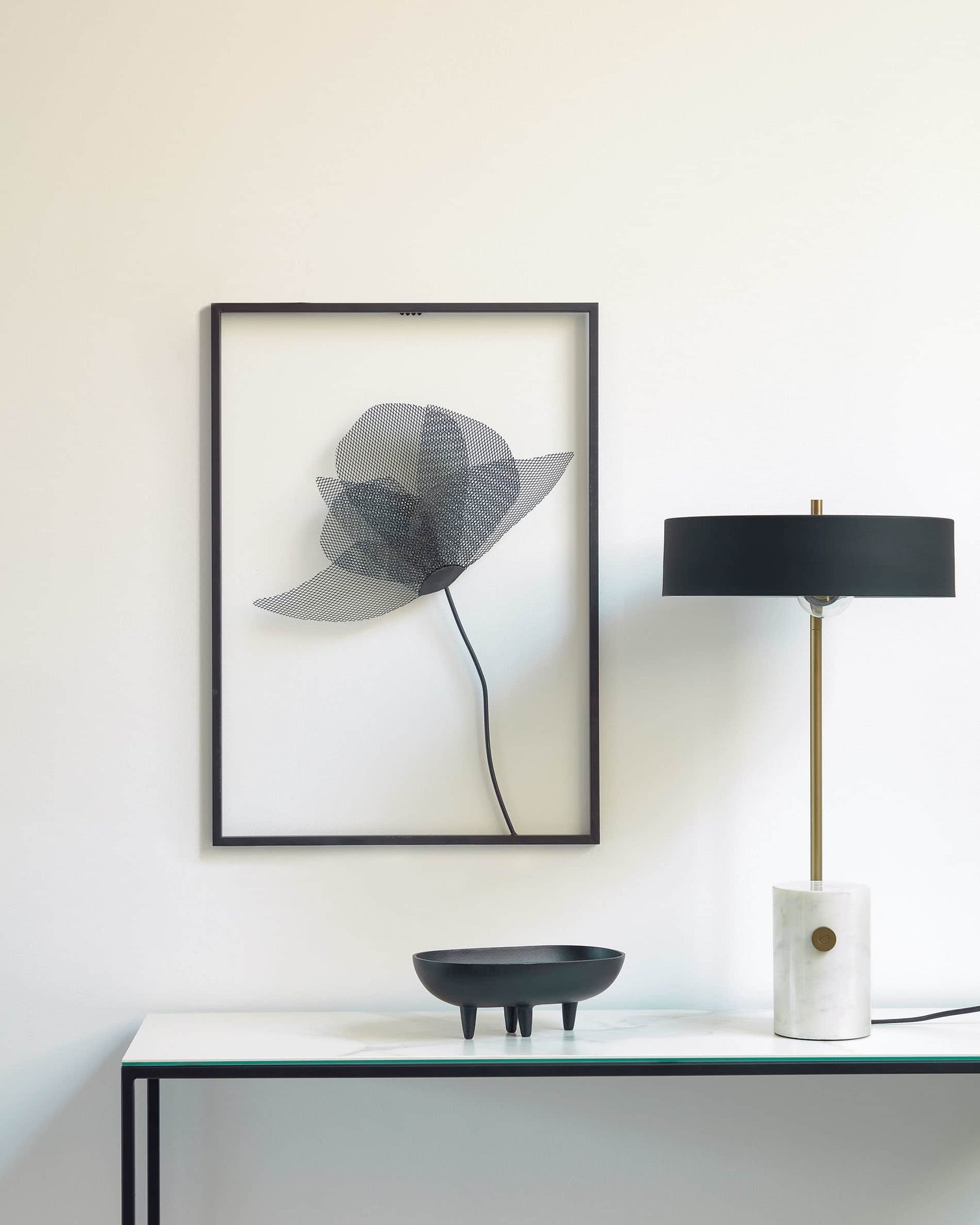 
Designer table lamp "Phantasy" with marble base