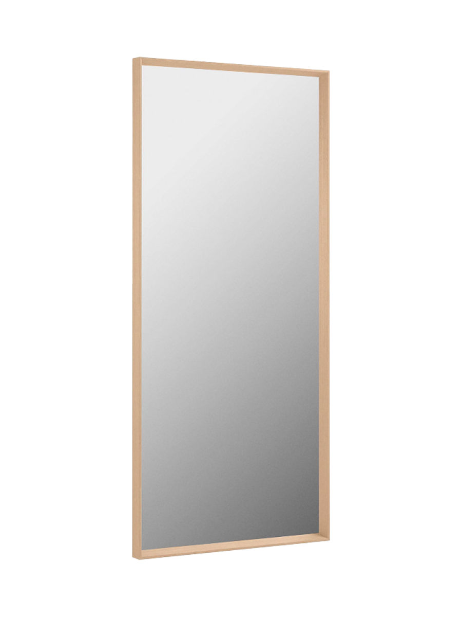 
Large Wall Mirror "Yvonne 3D" - Light wood