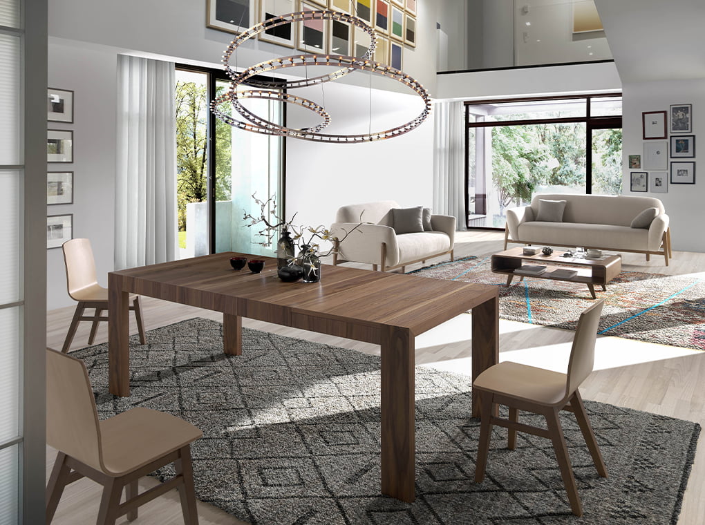 
High-quality, extendable design dining table "Sillo" 160-260 x 100 cm