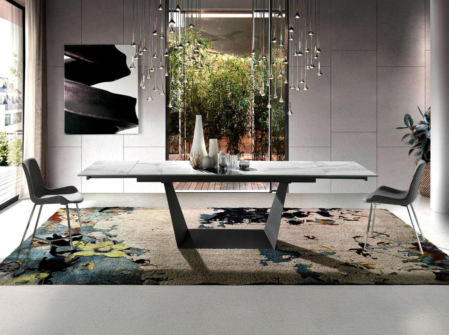 
Extendable Ceramic Design Dining Table "Cape Coral"