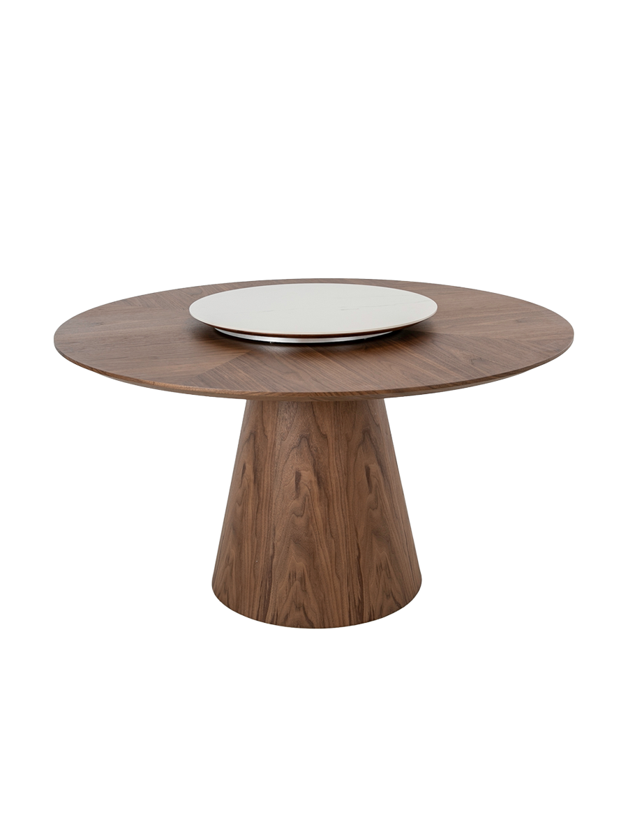 
Round Designer Dining Table "Diego" with Central Lazy Susan