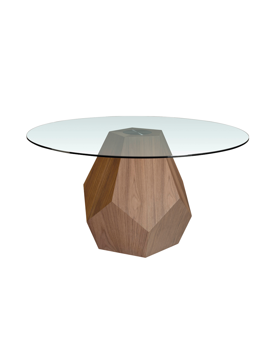
Round Design Dining Table "Lopez Walnut"