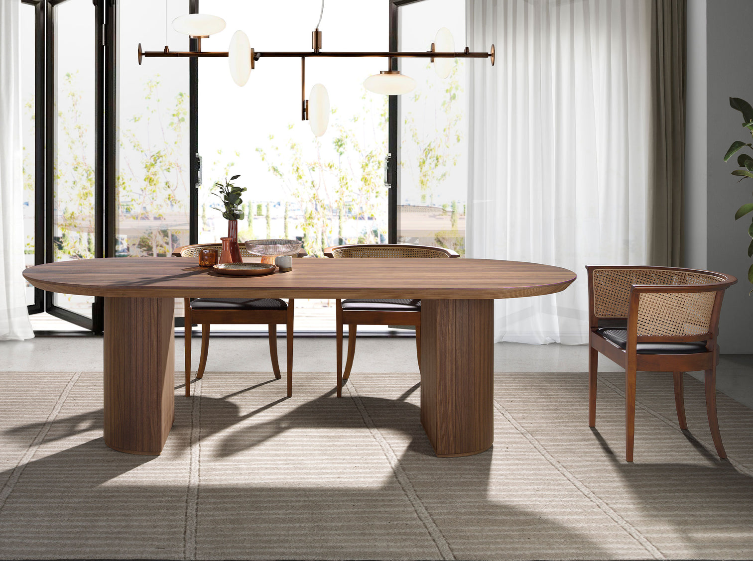 
Large, oval design dining table "Nola"