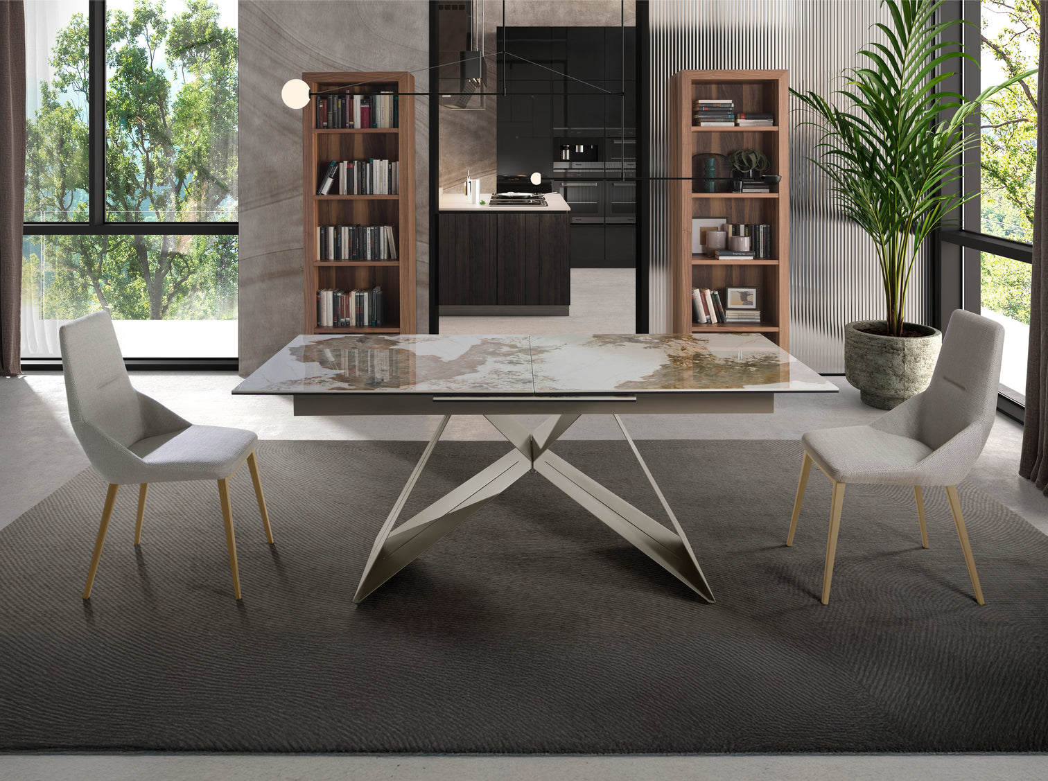 
Extendable Ceramic Design Dining Table "Los Angeles"