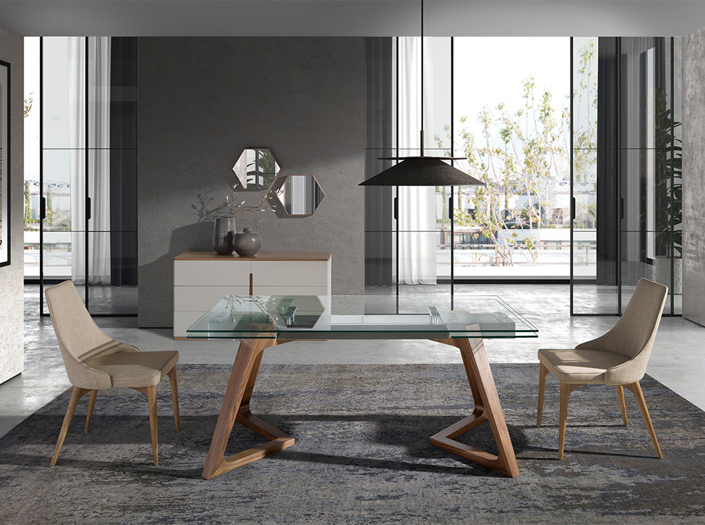 
Extendable designer dining table "Creole"