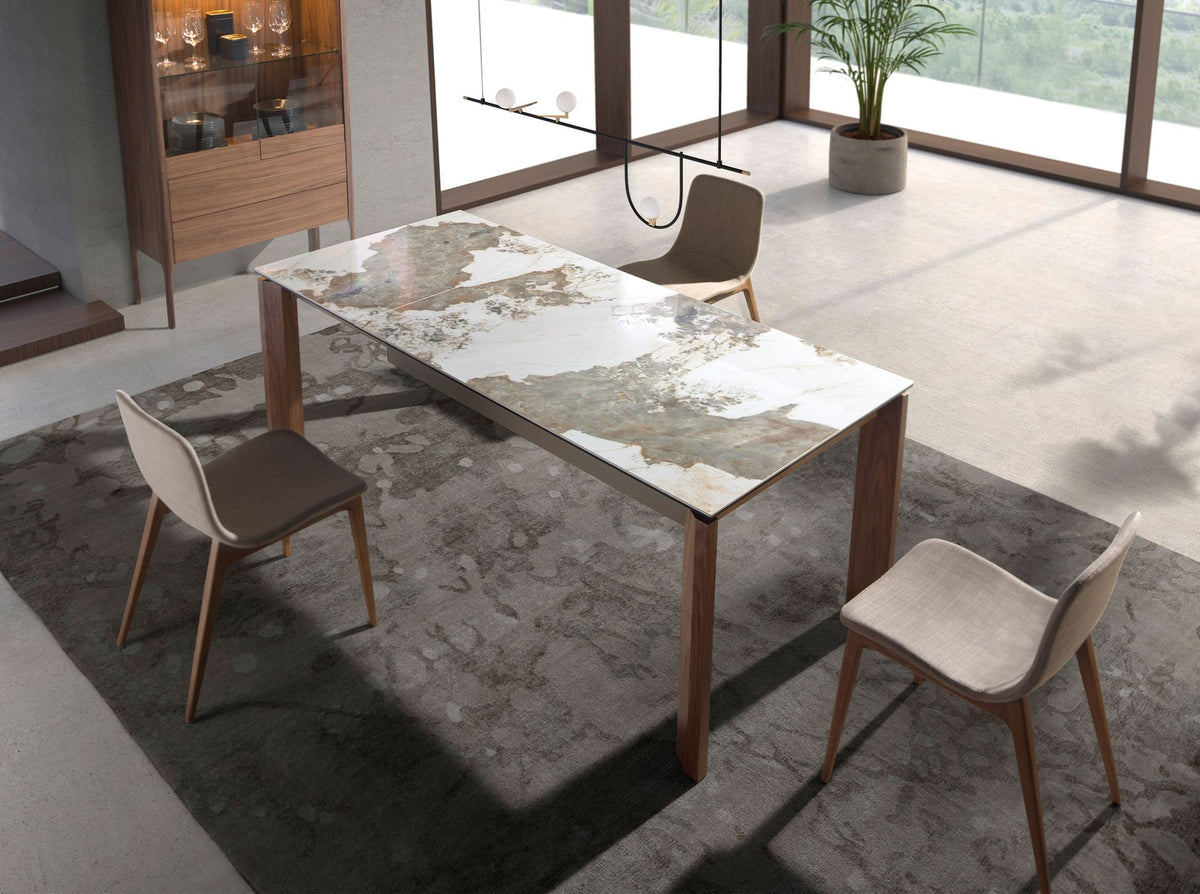 
Tavolo da pranzo allungabile in ceramica di design «Clint»