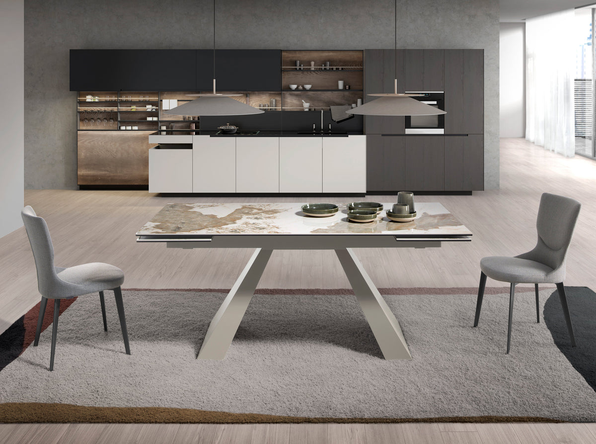 
Tavolo da pranzo allungabile in ceramica di design «San Diego»