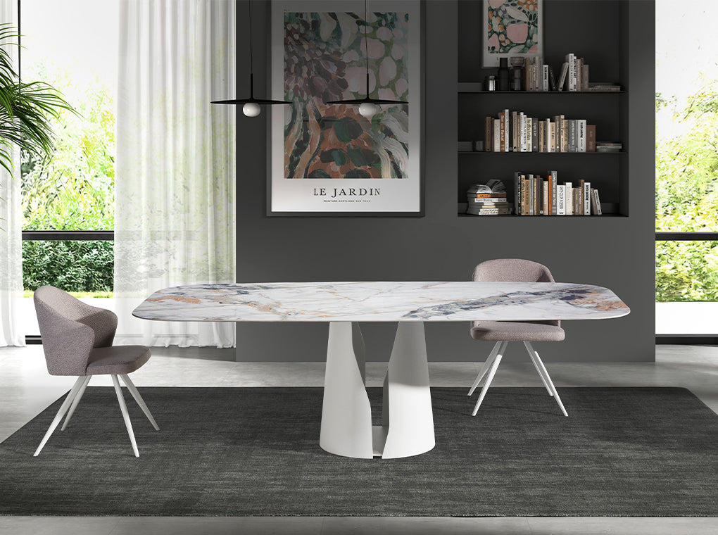 
Grande tavolo da pranzo in ceramica di design «Anima» 238 x 110 cm