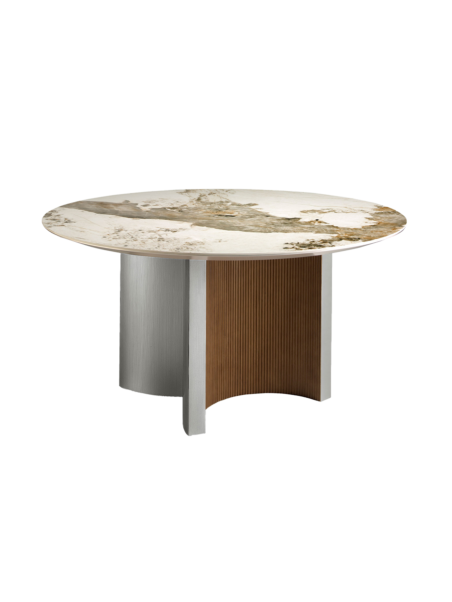 
Large, Round Ceramic Design Dining Table "Porto"