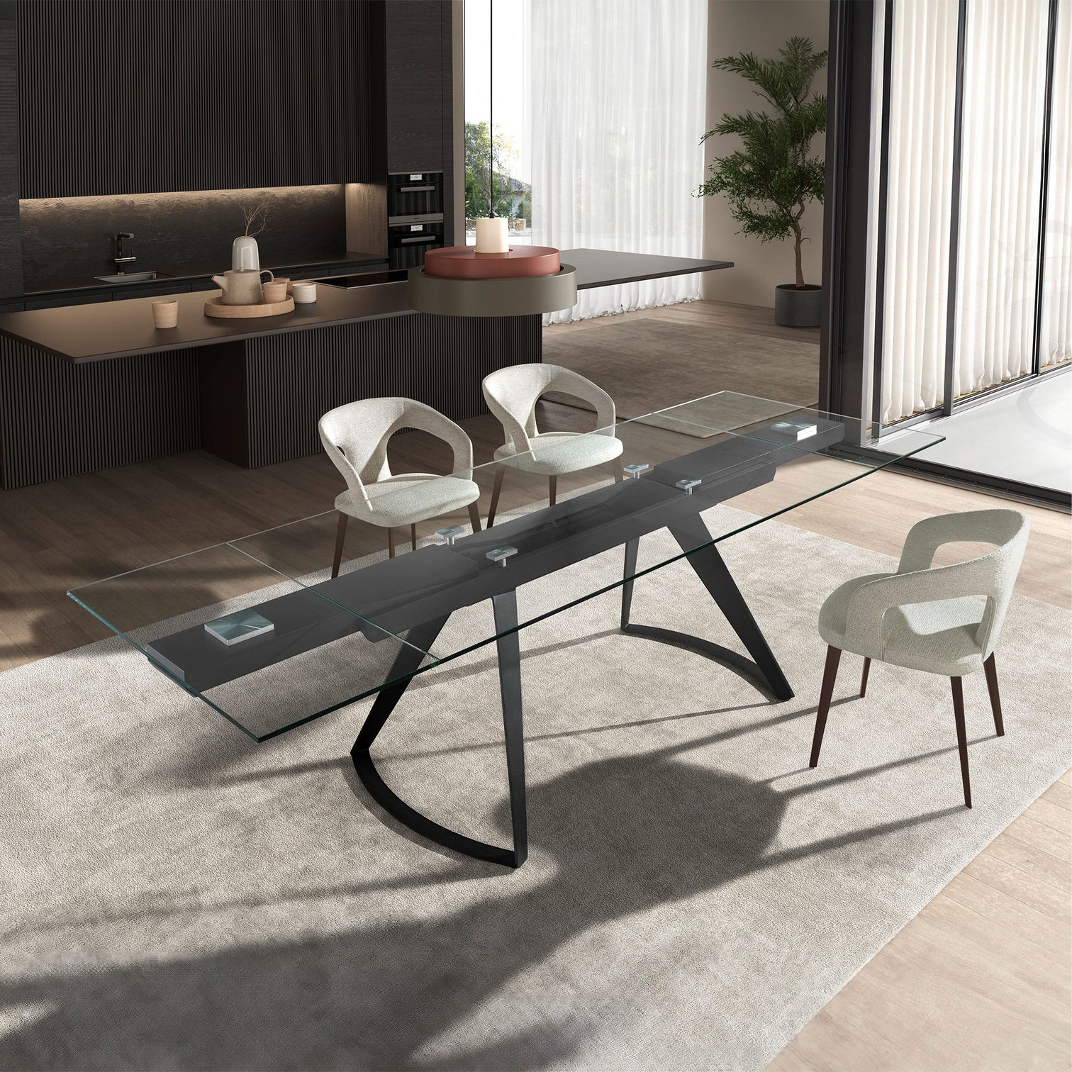 
Extendable Designer Dining Table "Lisbon" 180-270 cm