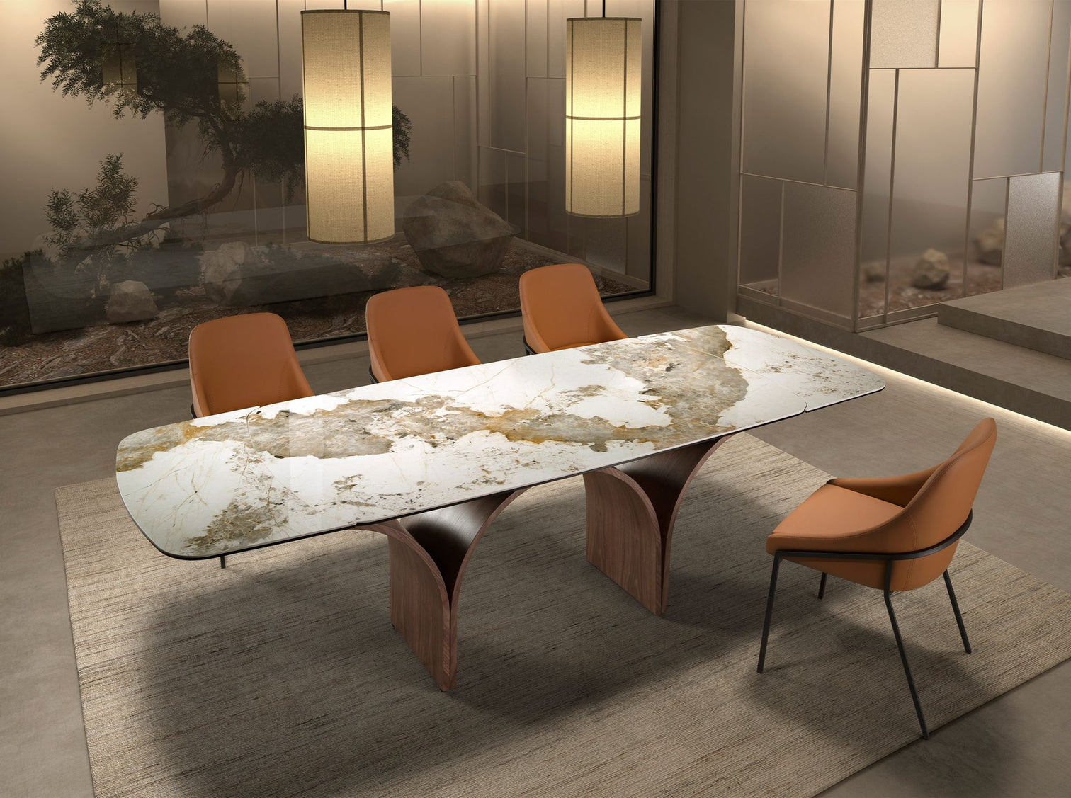 
Extendable Designer Dining Table "Jackson" 180-260 x 100 cm