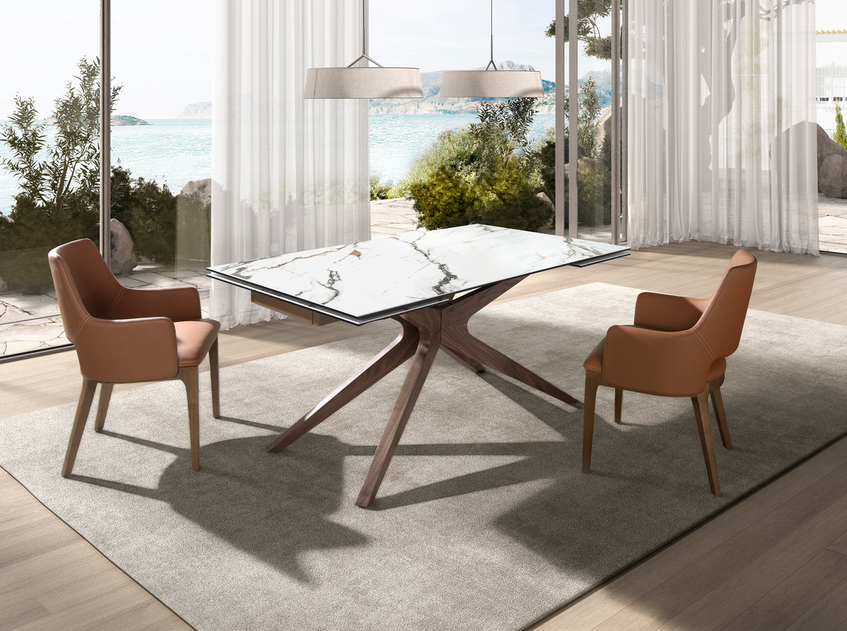 
Ausziehbarer Design Esstisch „Nina“ 160-240 x 100 cm