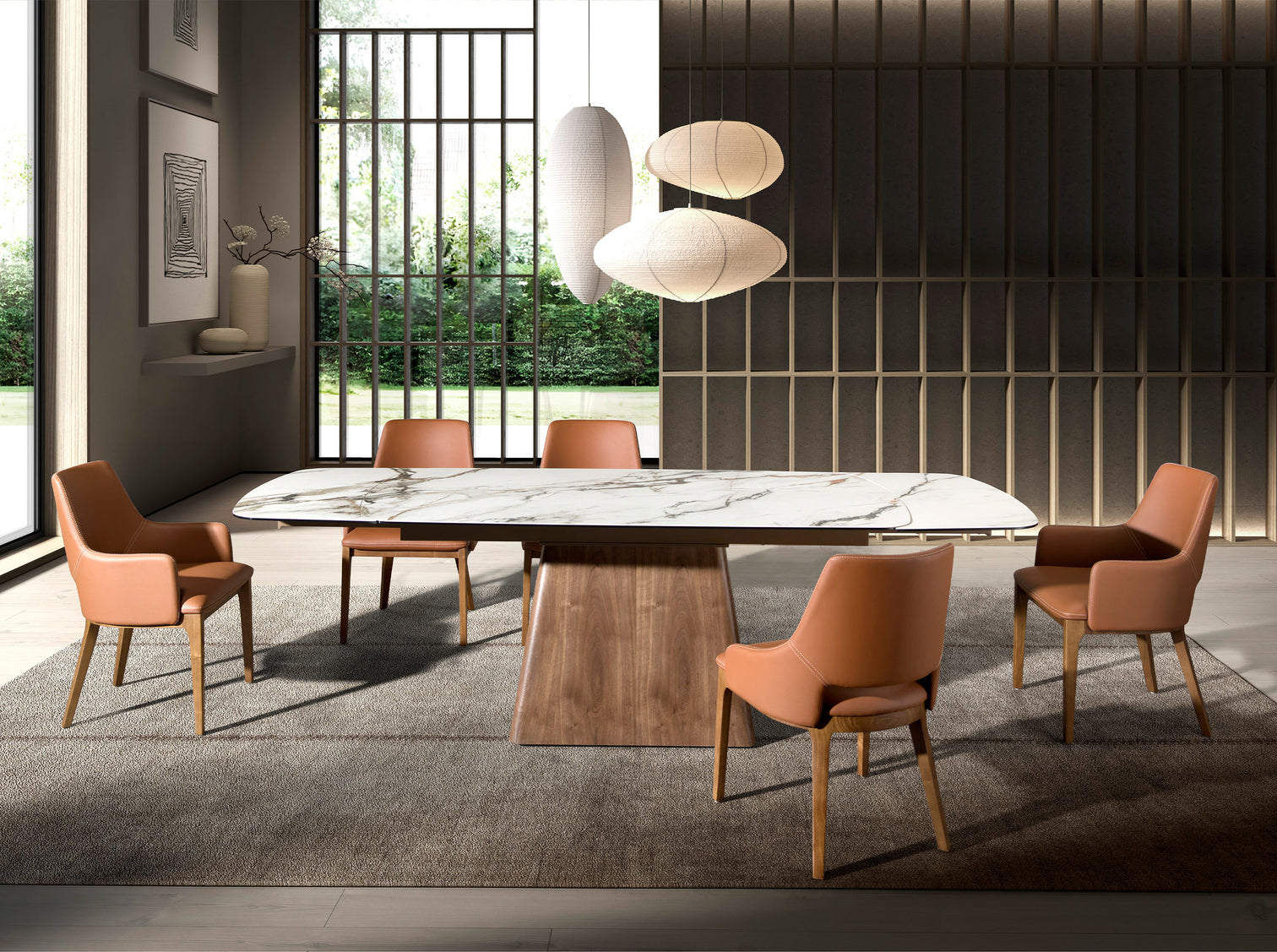
Extendable Designer Dining Table "Nicco" 180-260 x 100 cm