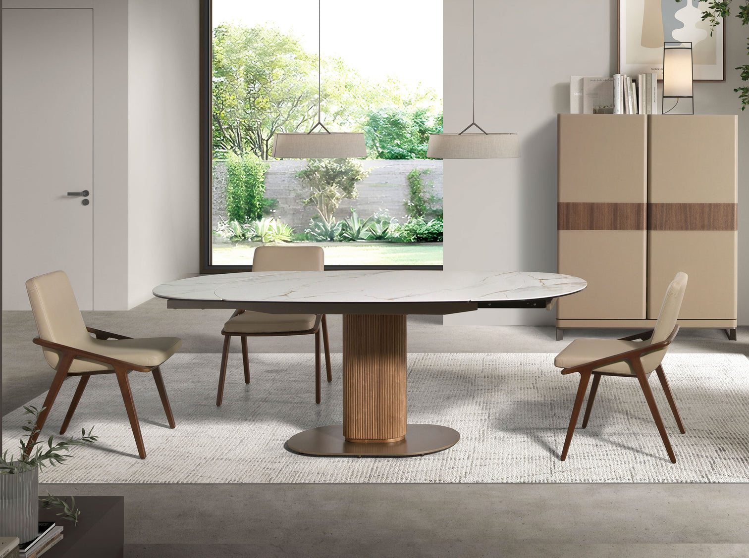 
Oval Extendable Designer Dining Table "Matej"