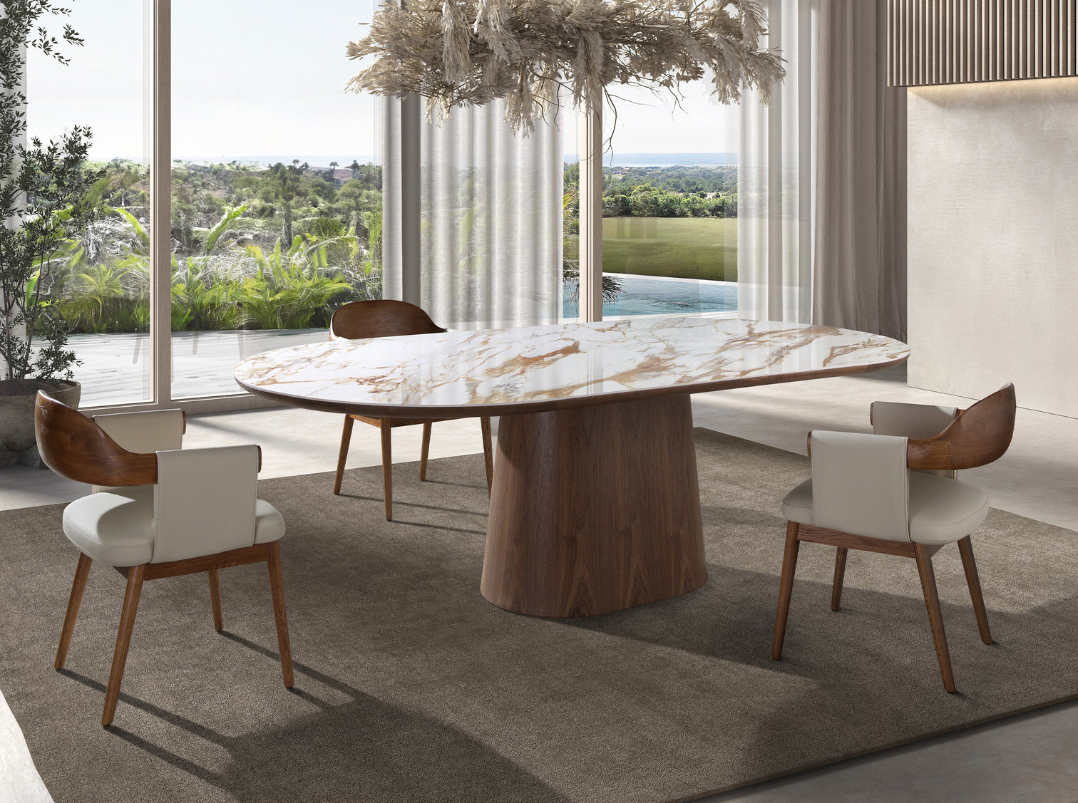 
"Dunia" Oval Design Dining Table 240 x 120 cm