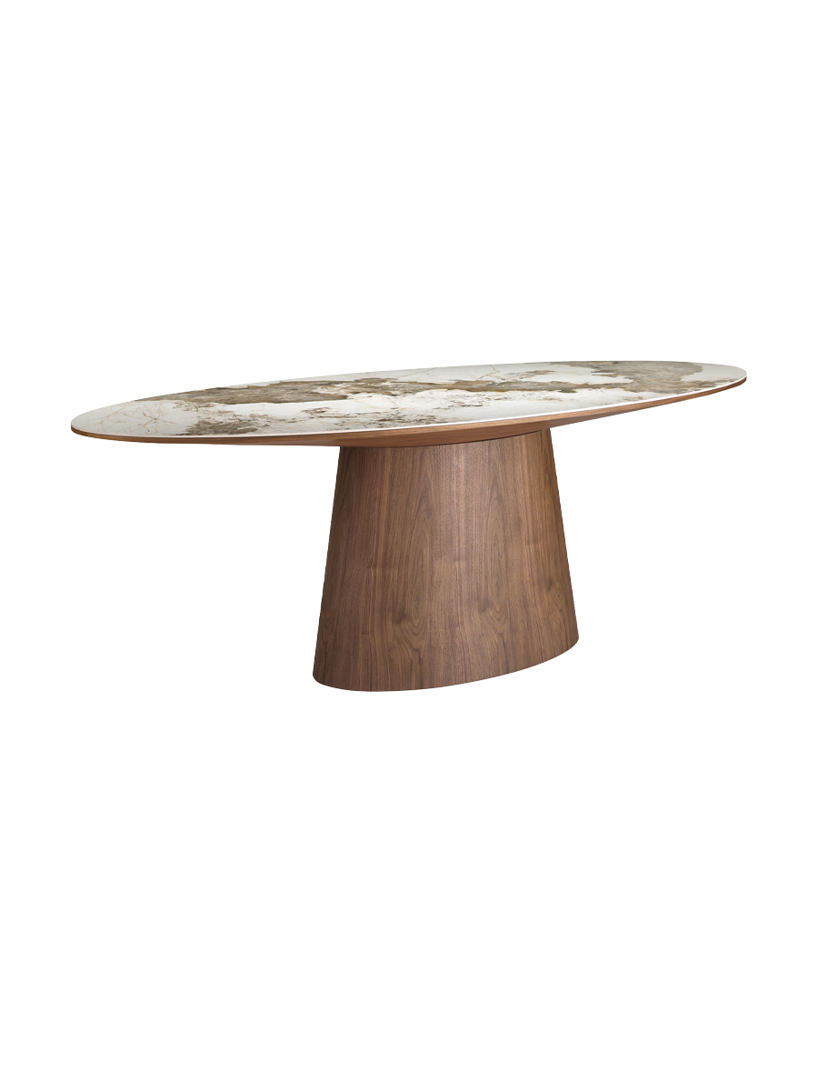 
Oval Design Dining Table "Oliwia" 220 x 112 cm