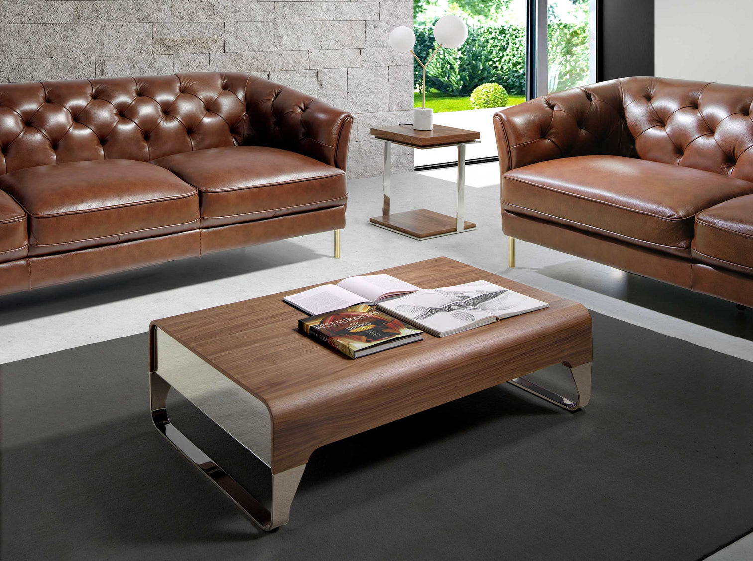 
Rectangular "Fibre" Designer Coffee Table
