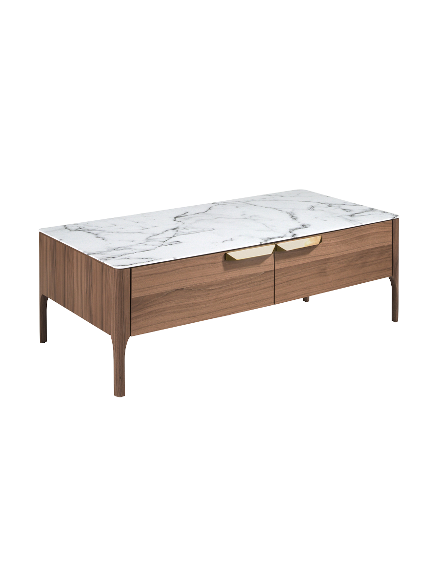 
Rectangular Designer Coffee Table "Koh Tao" with Two Drawers