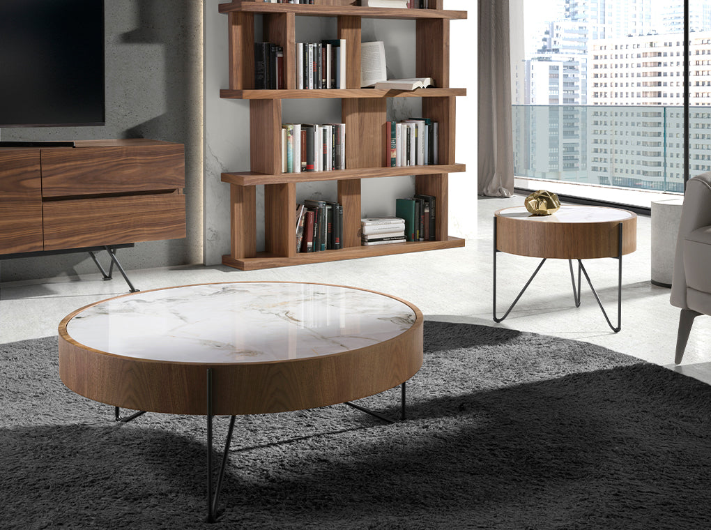 
Tavolino da salotto di design rotondo in ceramica «Millo»