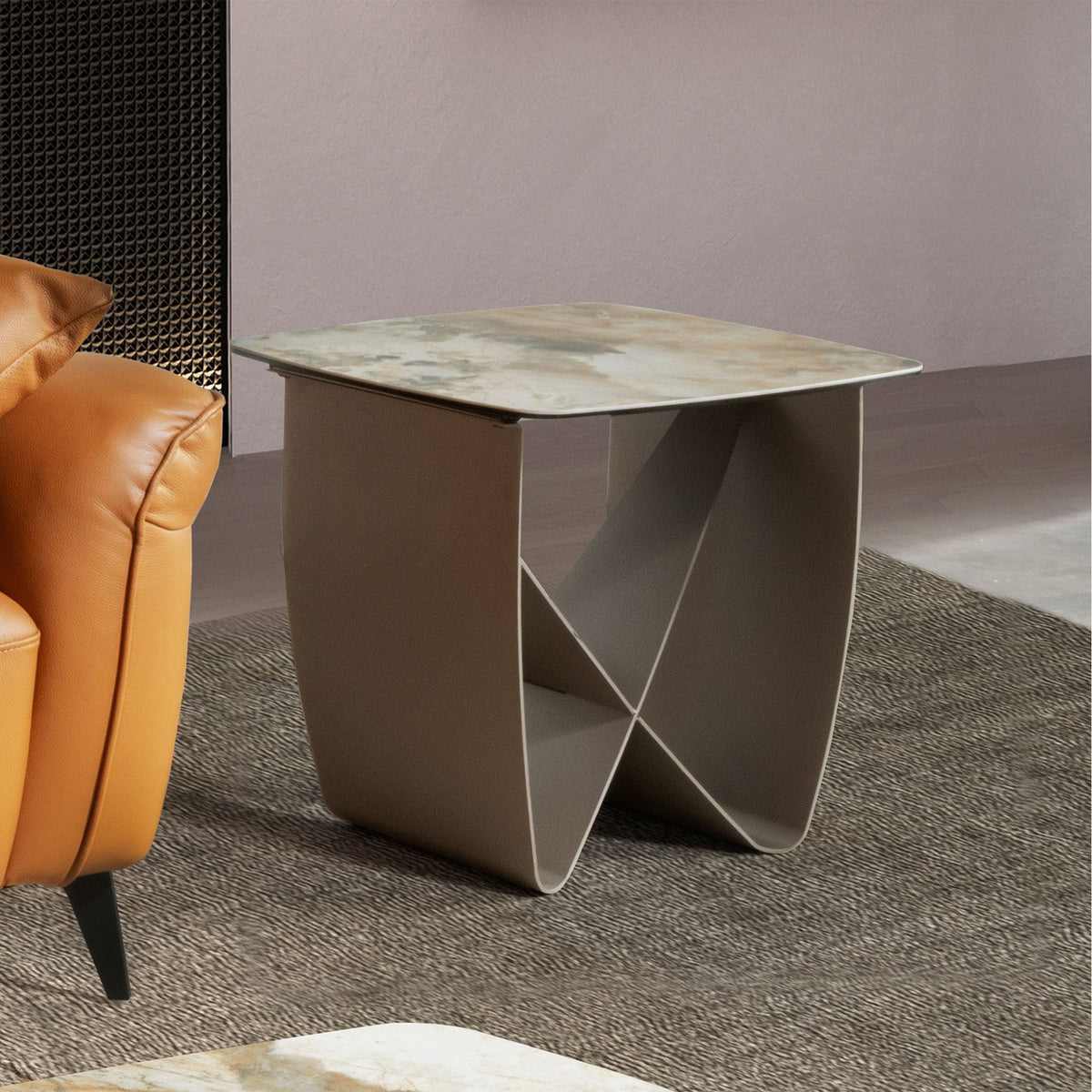 
Tavolino laterale di design «Monolith» 50 x 50 cm