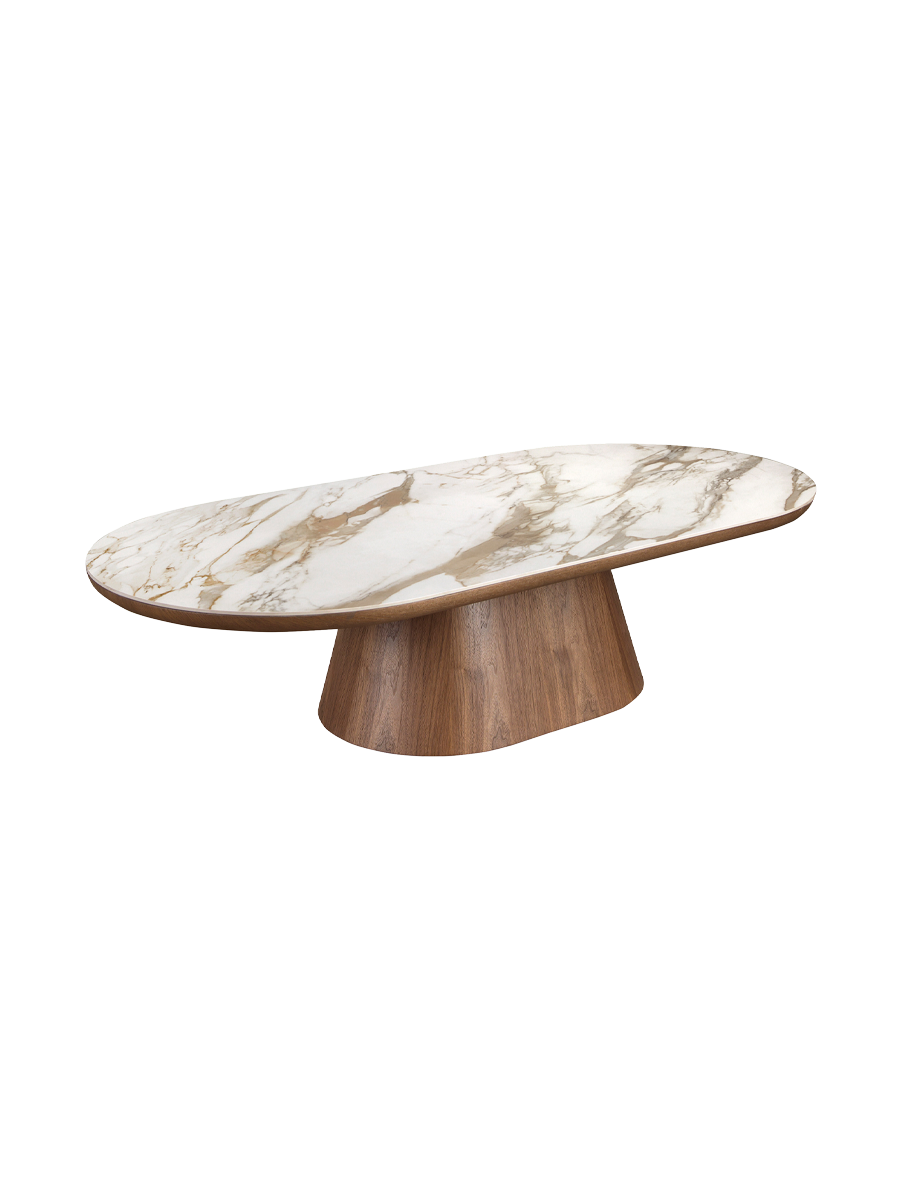 
Large, oval design coffee table "Dunia" 160 x 80 cm