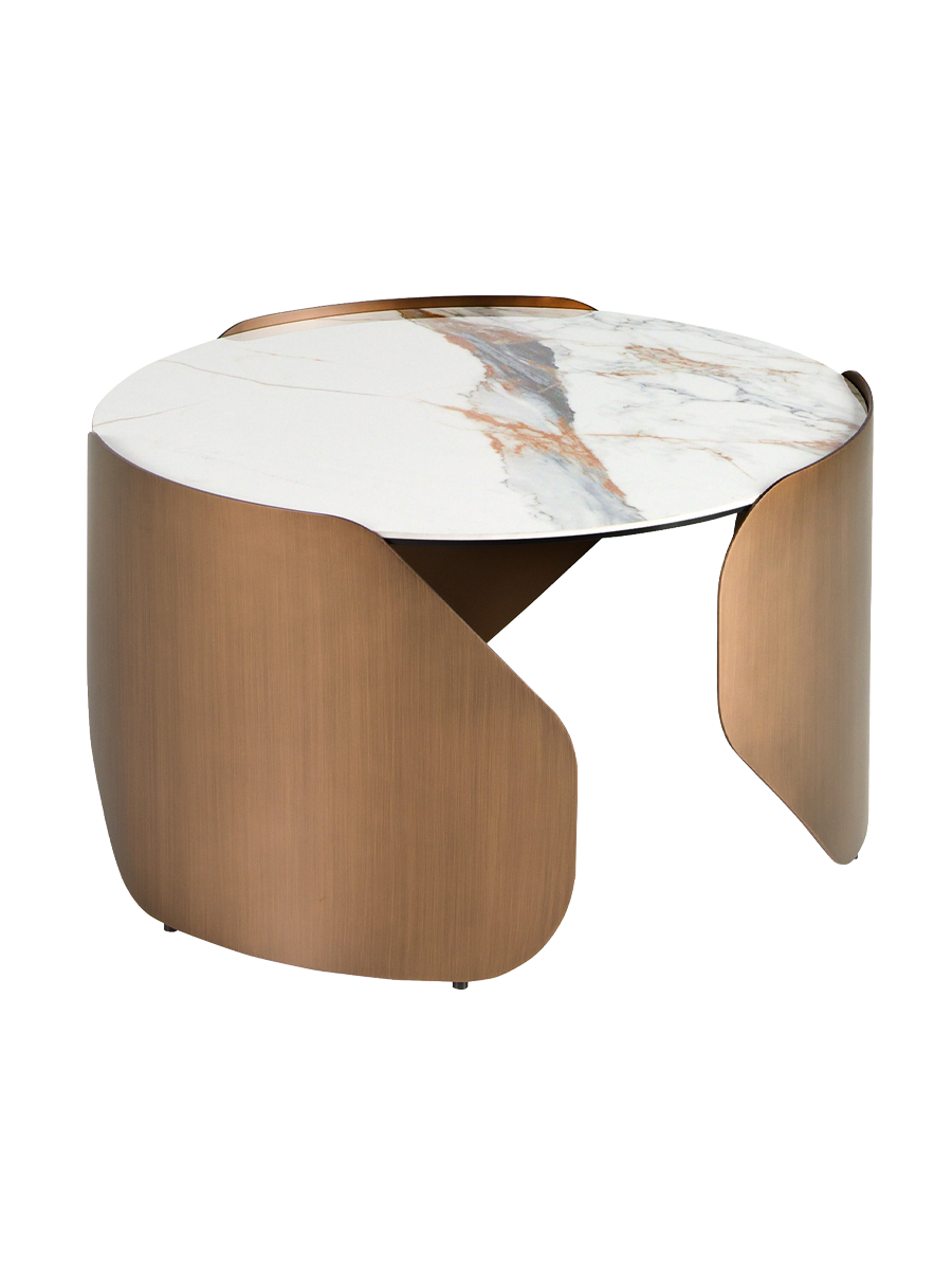 
Tavolino da salotto rotondo in ceramica dal design “Porto” Ø 80 cm