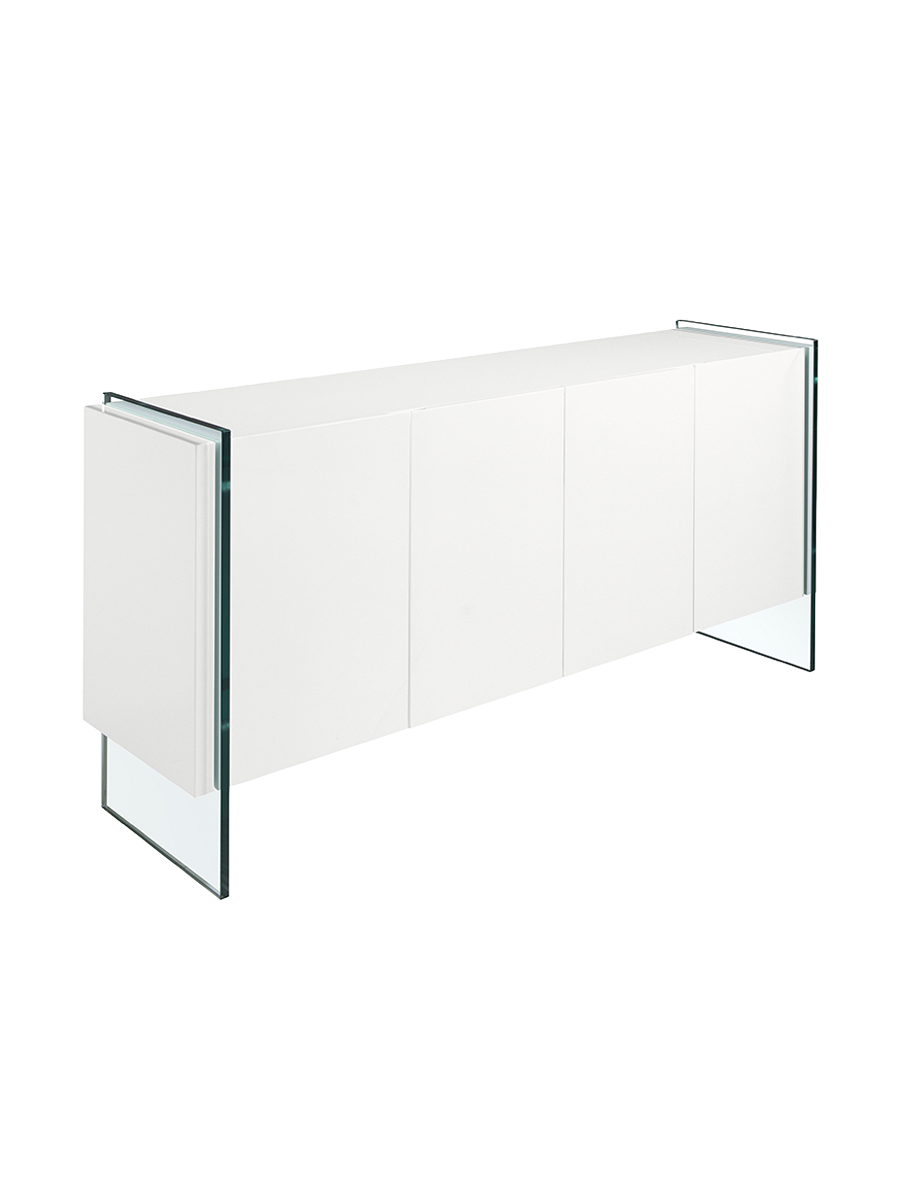 
High-quality Designer Sideboard "Avantgarde," 4-door - White