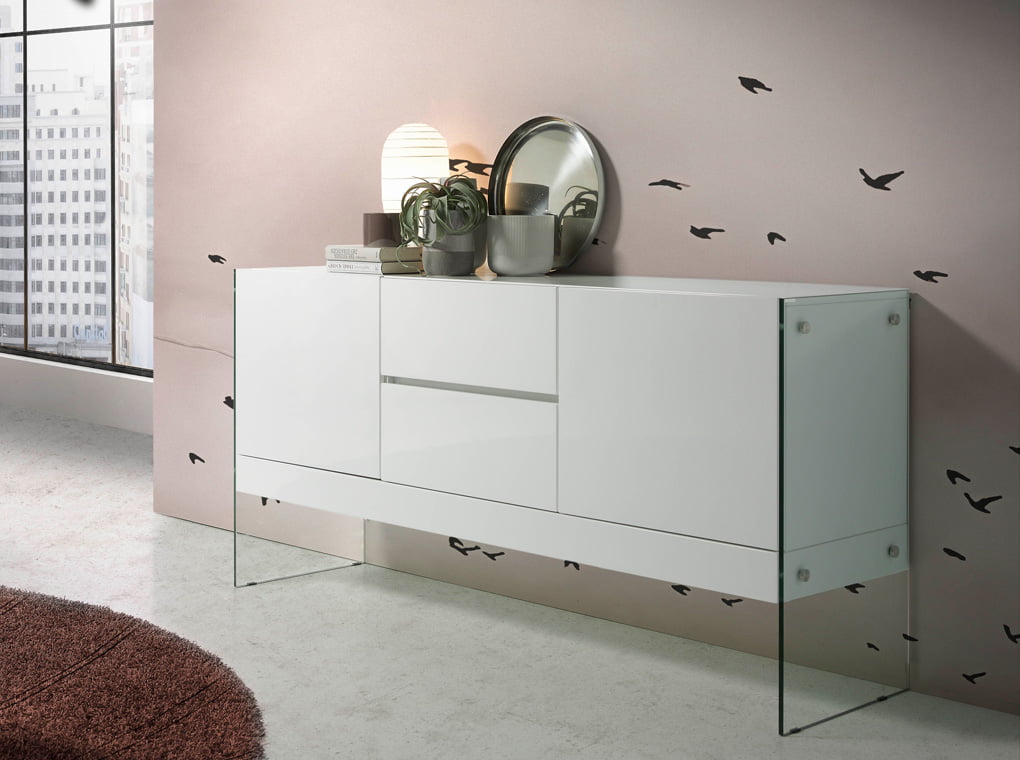 
High-Quality Designer Sideboard "Vella" - White High-Gloss