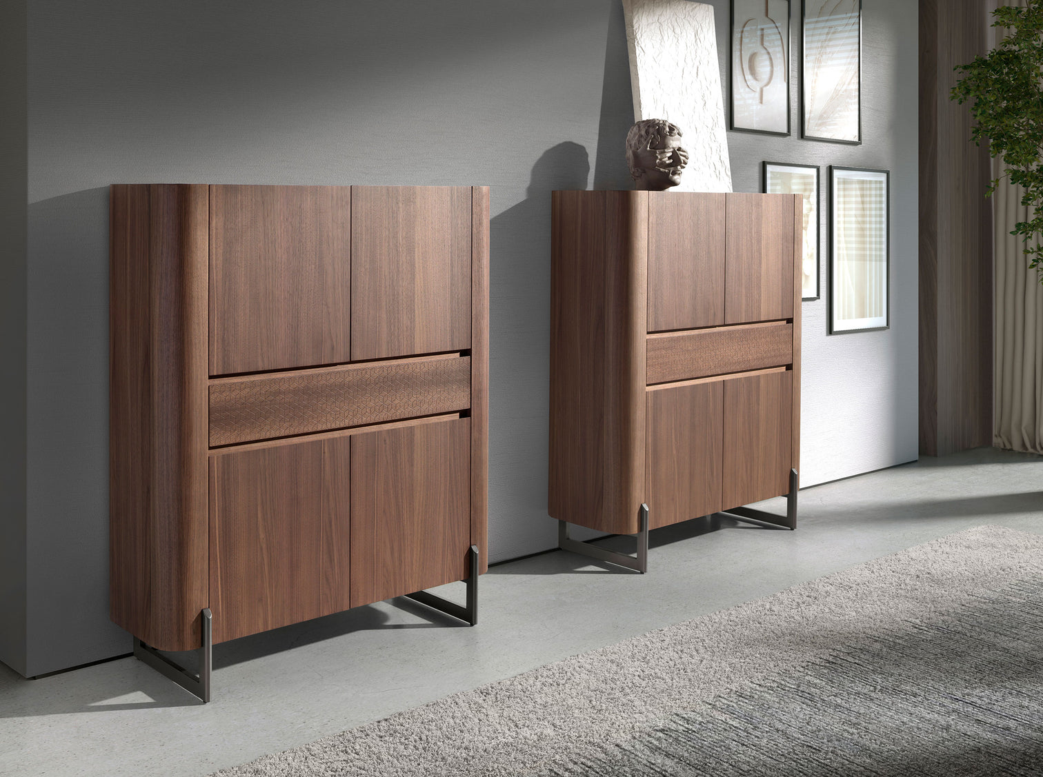 
Grosses Design Highboard „Mykonos“