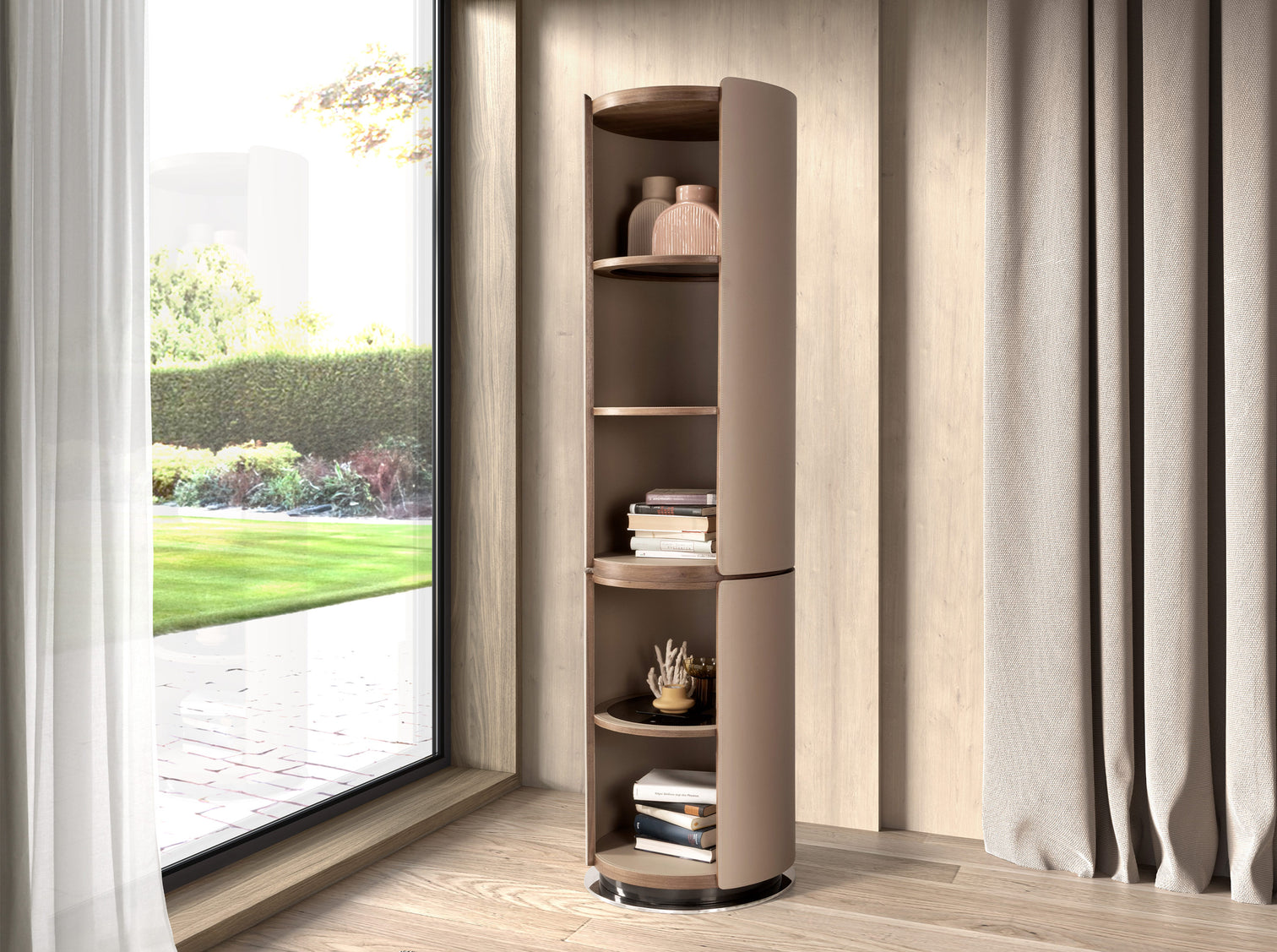 
Étagère design « Koh Phi Phi » avec revêtement en similicuir