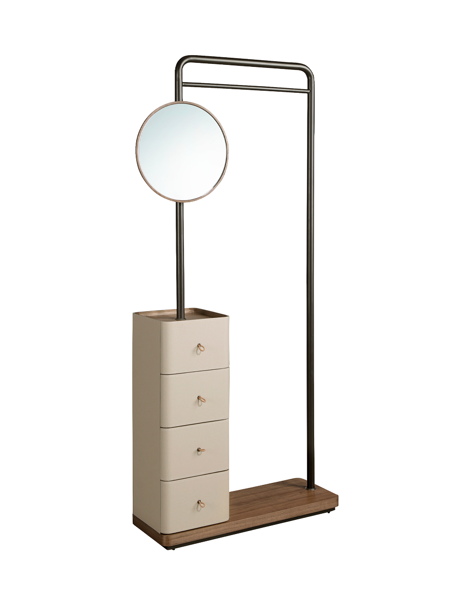 
Porte-manteau design « Cendrillon » avec commode intégrée et miroir