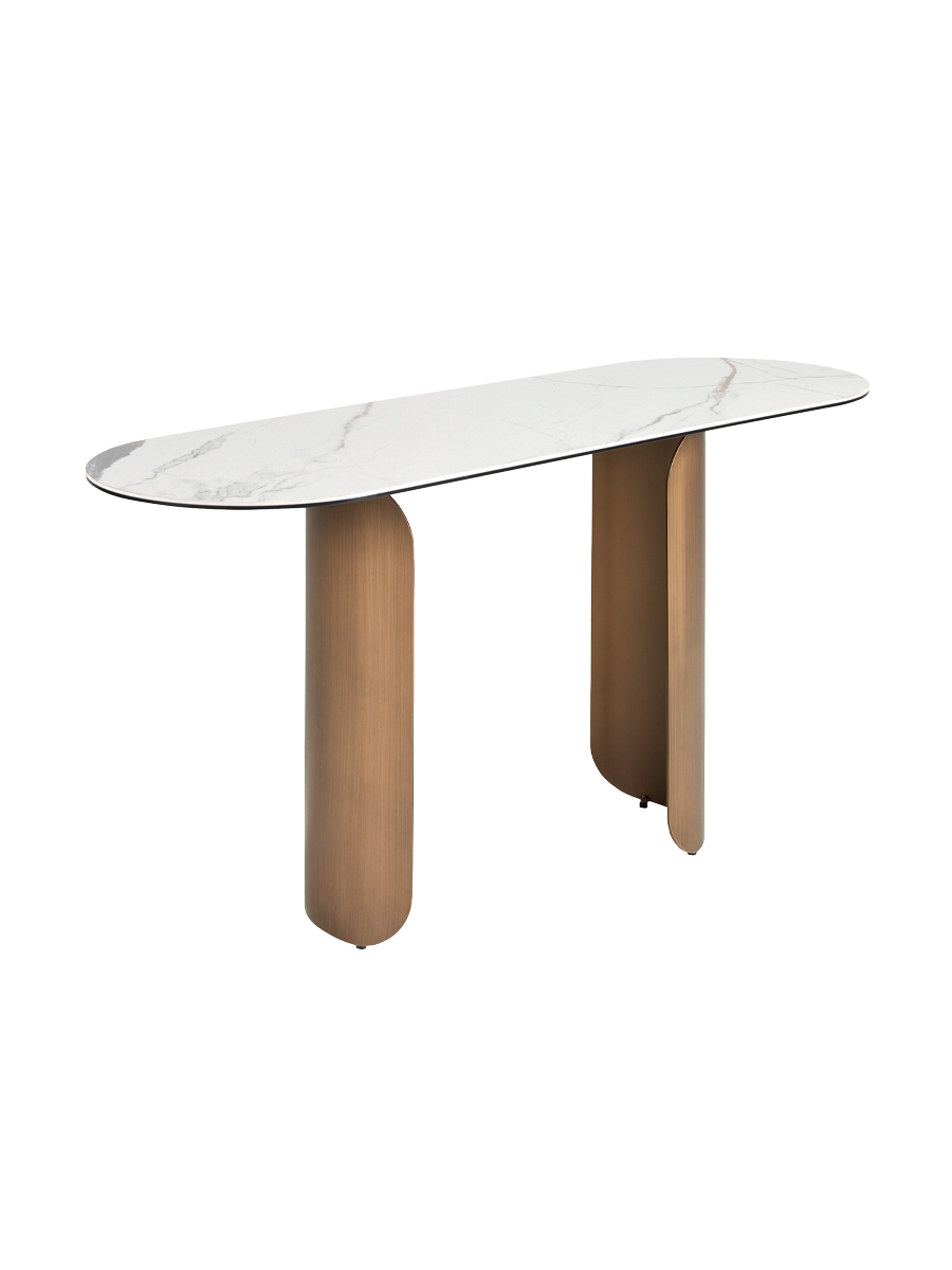 
Ovaler Keramik Design Konsolentisch „Porto“