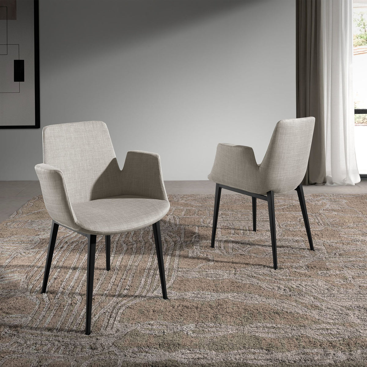 
Sedia di design «Niri» con braccioli