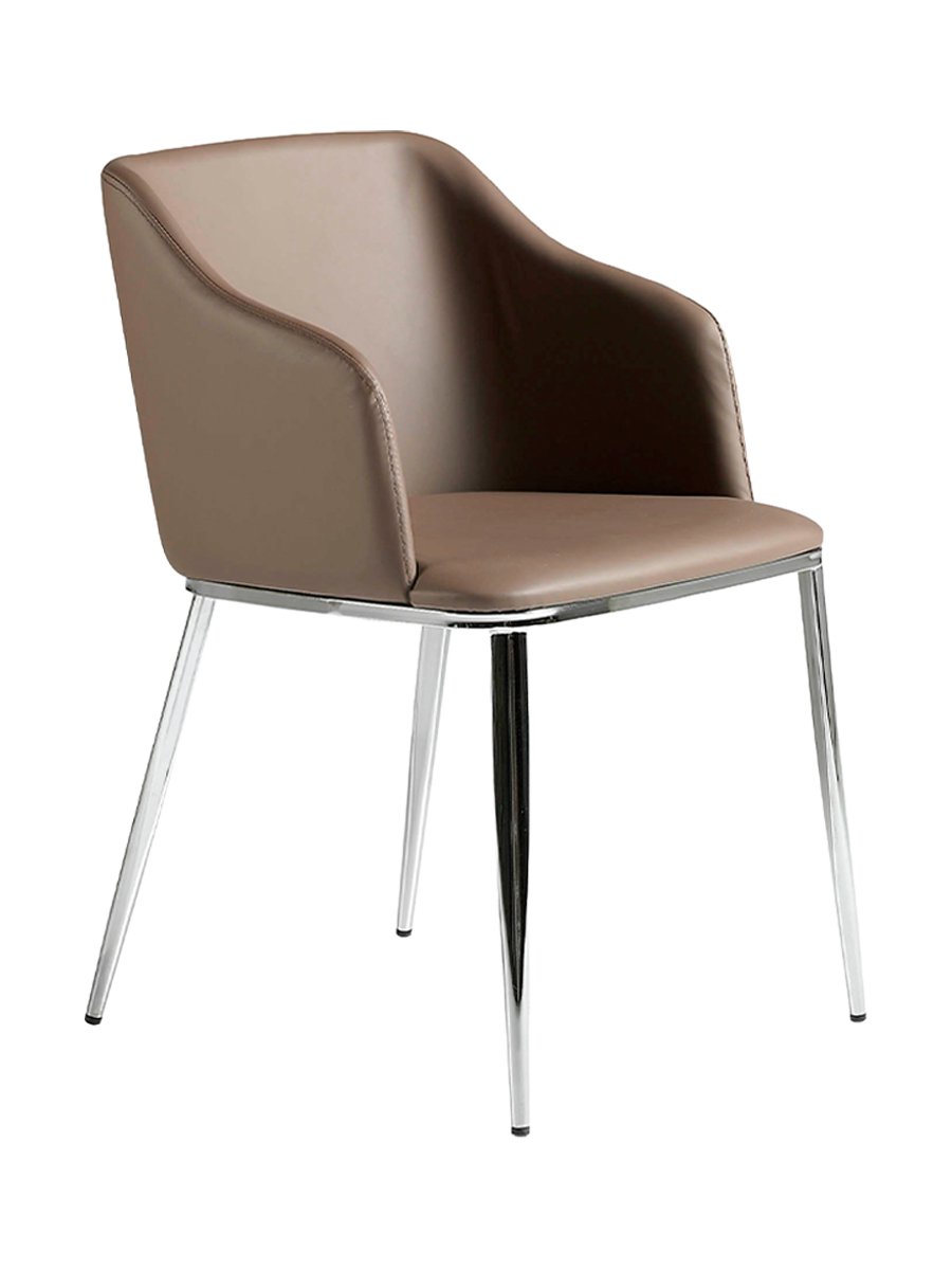 
Sedia di design «Milos» con braccioli - similpelle