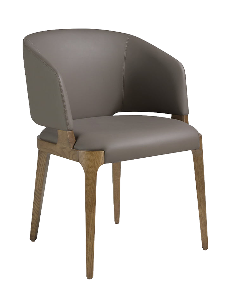 
Chaise design « Philadelphia » avec accoudoirs - Similicuir Taupe