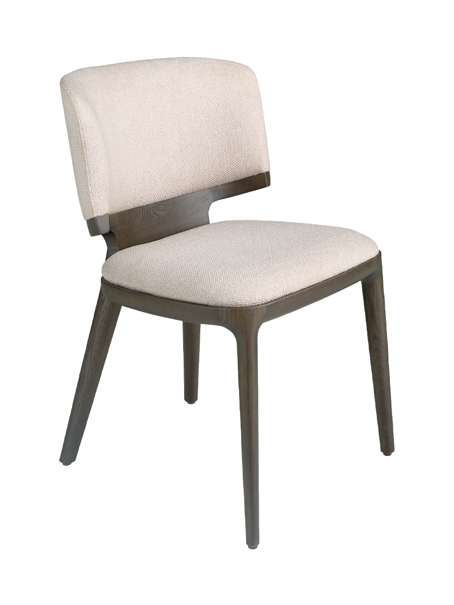 
Chaise de salle à manger design « Tessa » - Chêne foncé / Gris clair