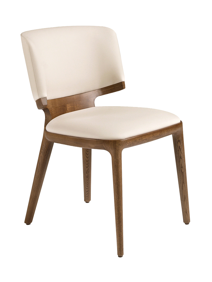 
Chaise de salle à manger design « Tessa » - Noyer, Crème