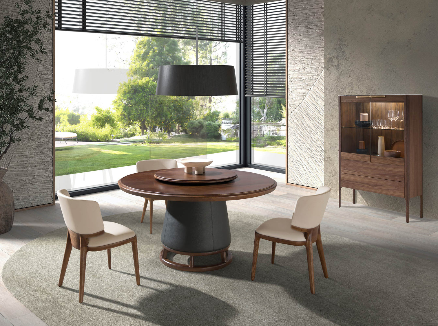 
Chaise de salle à manger design « Tessa » - Noyer, Crème