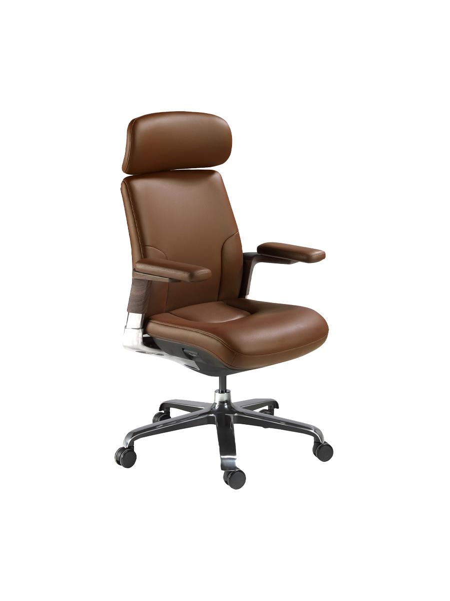 
Chaise de bureau haut de gamme « Hugo X » - Marron